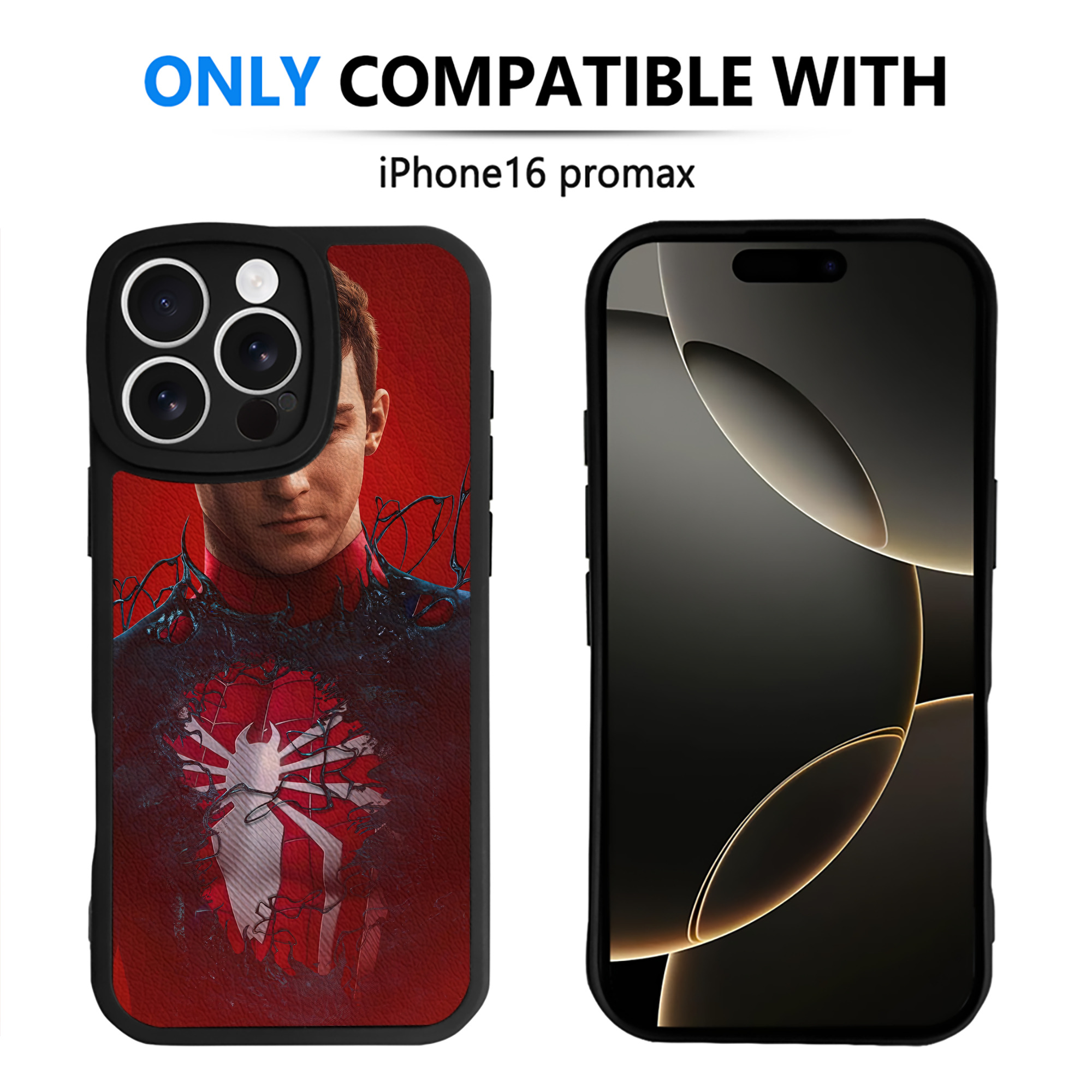 （画像用） Spider Man スパイダーマン 【iPhone 16シリーズ対応】シリコンスマホケース（レザー調） 材質：シリコン